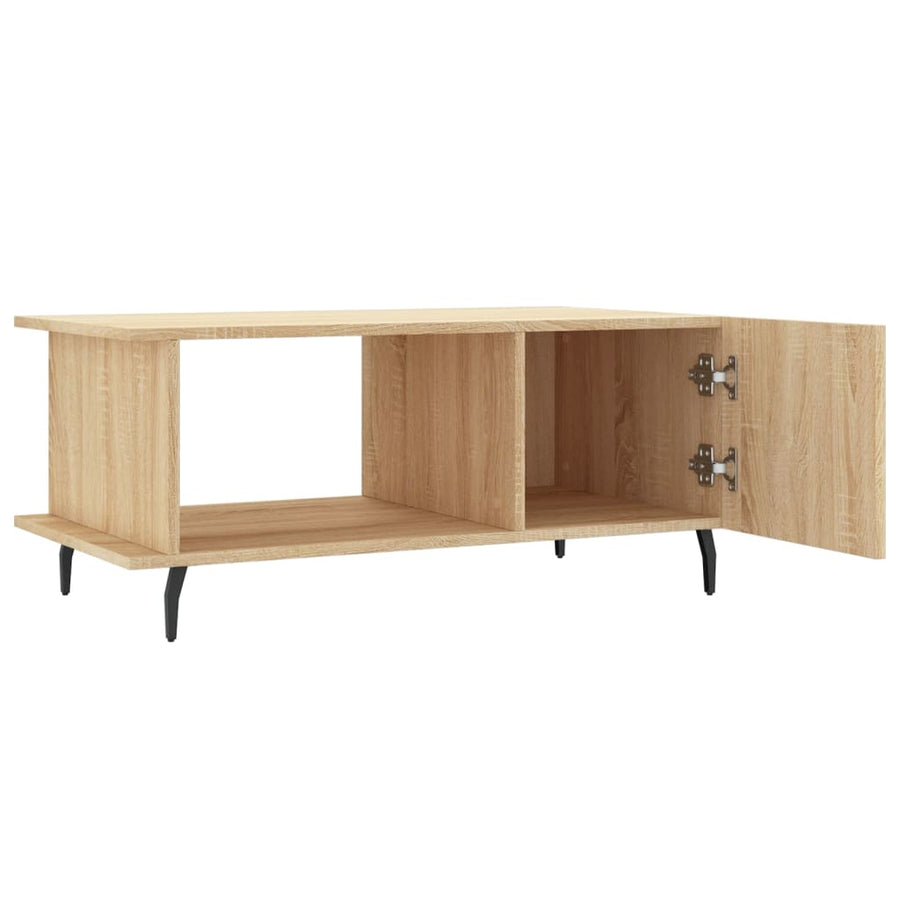 Salontafel 90X50X40 Cm Bewerkt Hout Kleurig Sonoma eiken