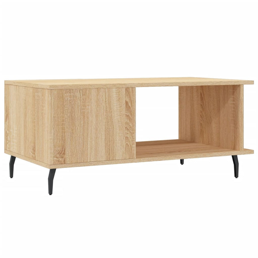 Salontafel 90X50X40 Cm Bewerkt Hout Kleurig Sonoma eiken