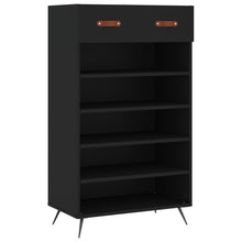 Schoenenkast 60X35X105 Cm Bewerkt Hout Zwart