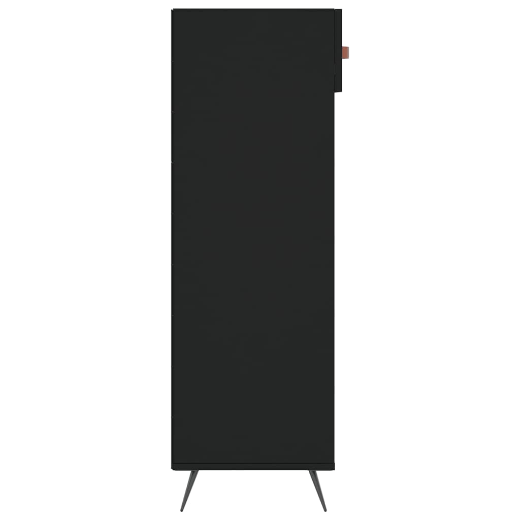 Schoenenkast 60X35X105 Cm Bewerkt Hout Zwart