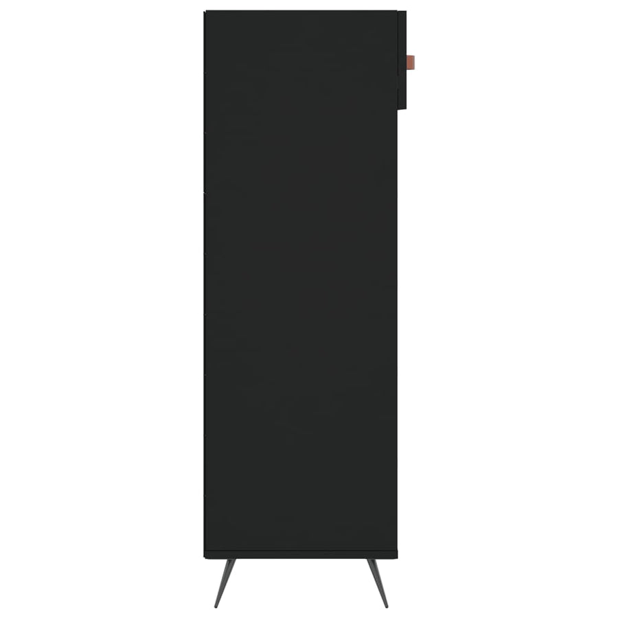 Schoenenkast 60X35X105 Cm Bewerkt Hout Zwart