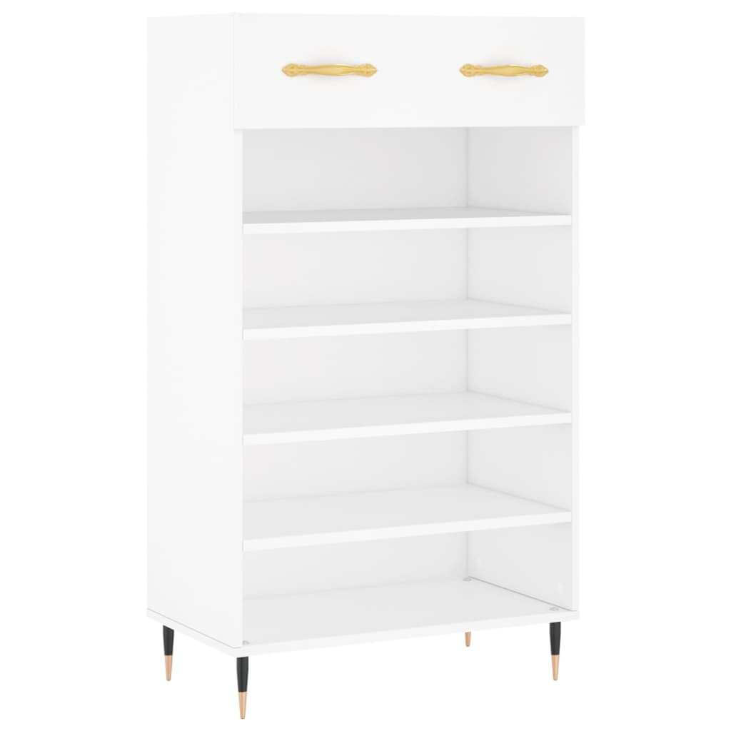 Schoenenkast 60X35X105 Cm Bewerkt Hout Wit
