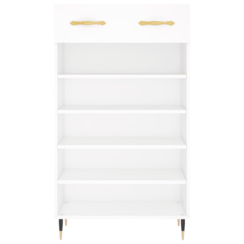 Schoenenkast 60X35X105 Cm Bewerkt Hout Wit