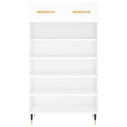 Schoenenkast 60X35X105 Cm Bewerkt Hout Wit