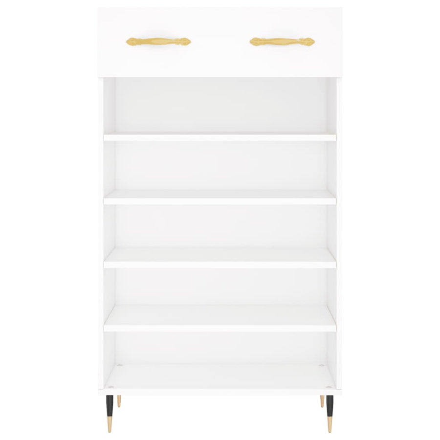 Schoenenkast 60X35X105 Cm Bewerkt Hout Wit
