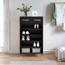 Schoenenkast 60X35X105 Cm Bewerkt Hout Zwart