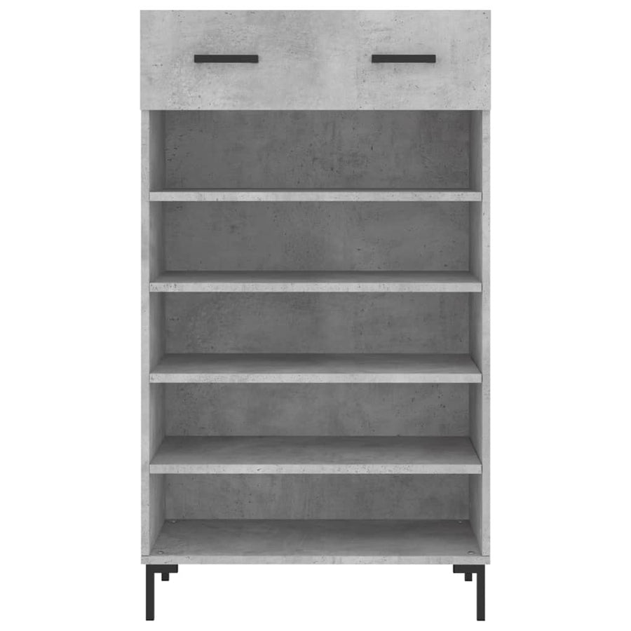 Schoenenkast 60X35X105 Cm Bewerkt Hout Betongrijs