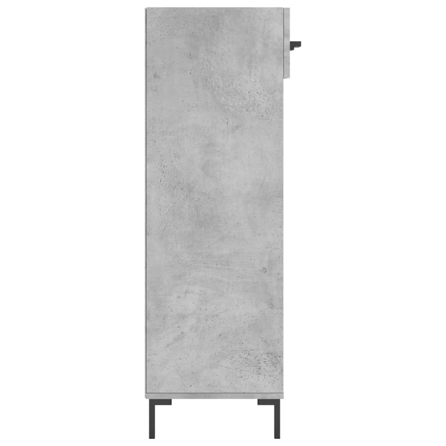 Schoenenkast 60X35X105 Cm Bewerkt Hout Betongrijs