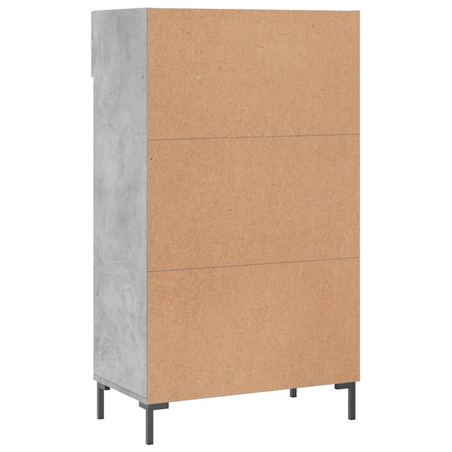 Schoenenkast 60X35X105 Cm Bewerkt Hout Betongrijs