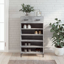 Schoenenkast 60X35X105 Cm Bewerkt Hout Betongrijs