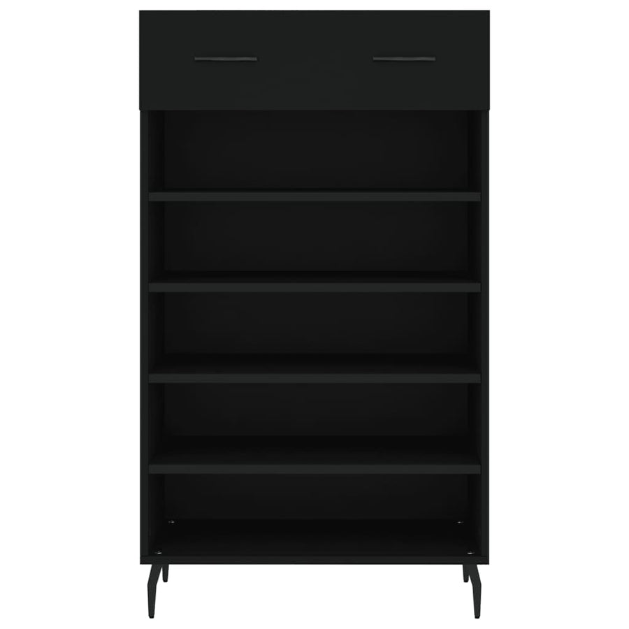 Schoenenkast 60X35X105 Cm Bewerkt Hout Zwart