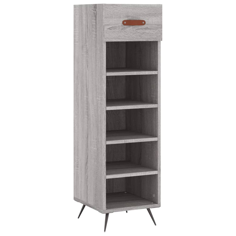 Schoenenkast 30X35X105 Cm Bewerkt Hout Grijs Sonoma Eikenkleur