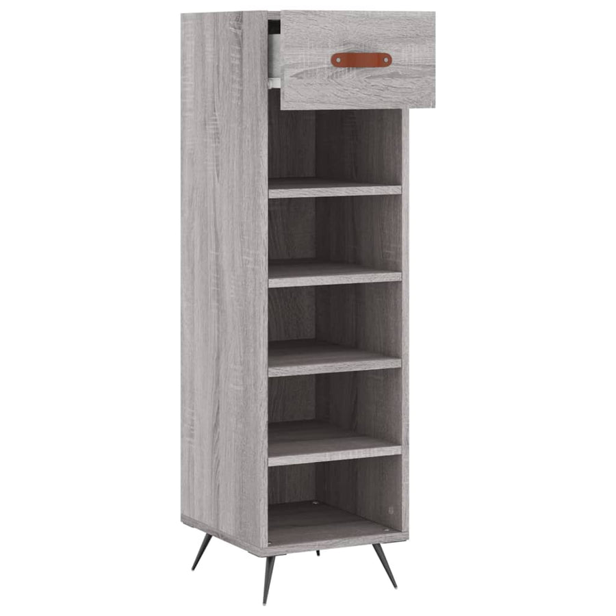 Schoenenkast 30X35X105 Cm Bewerkt Hout Grijs Sonoma Eikenkleur