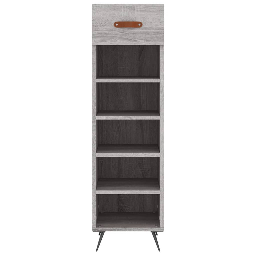 Schoenenkast 30X35X105 Cm Bewerkt Hout Grijs Sonoma Eikenkleur