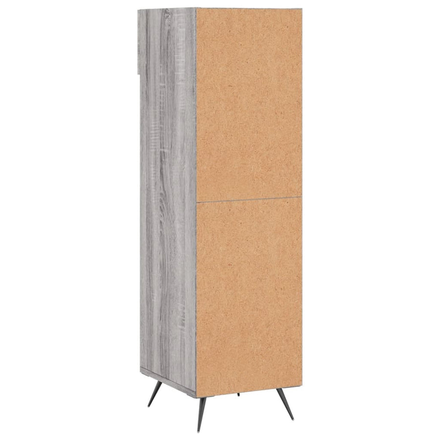 Schoenenkast 30X35X105 Cm Bewerkt Hout Grijs Sonoma Eikenkleur