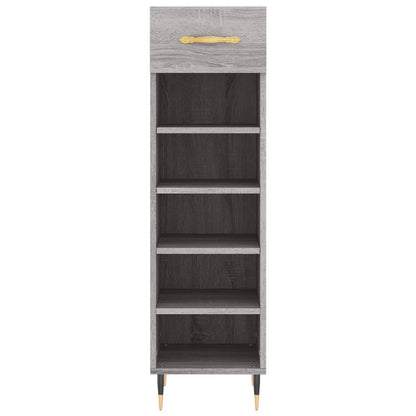 Schoenenkast 30X35X105 Cm Bewerkt Hout Grijs Sonoma Eikenkleur
