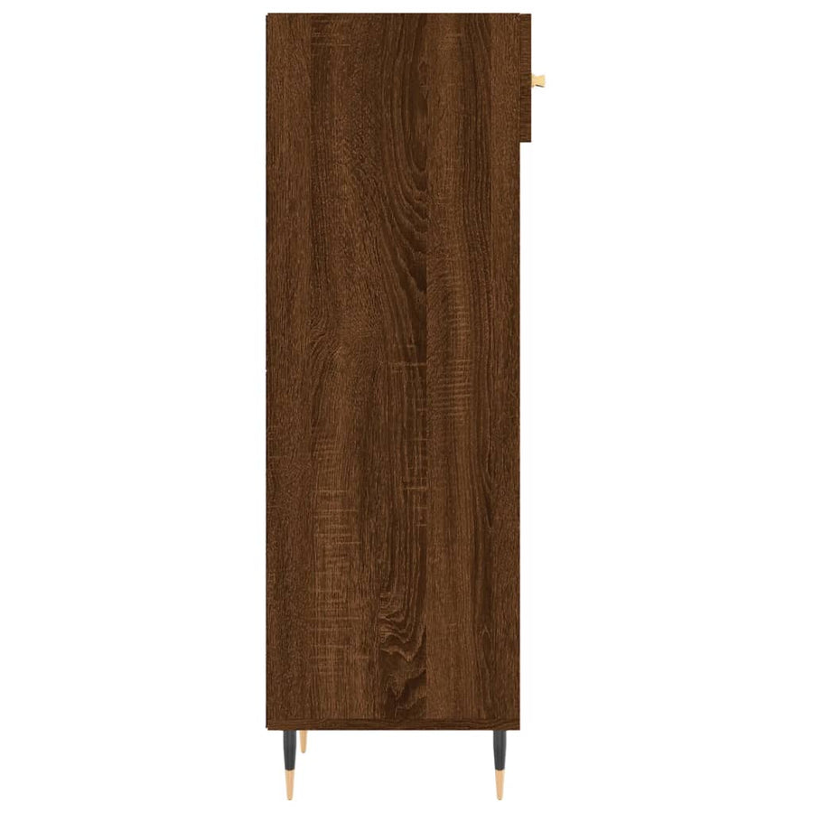 Schoenenkast 30X35X105 Cm Bewerkt Hout Bruin Eikenkleur