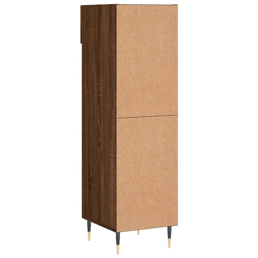 Schoenenkast 30X35X105 Cm Bewerkt Hout Bruin Eikenkleur