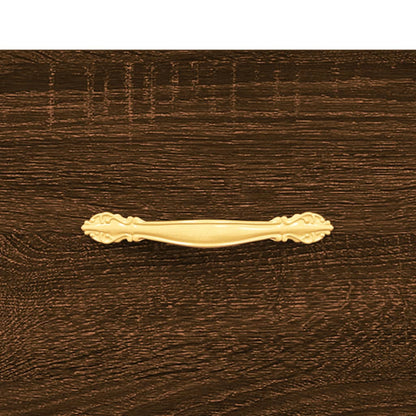 Schoenenkast 30X35X105 Cm Bewerkt Hout Bruin Eikenkleur