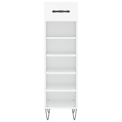 Schoenenkast 30X35X105 Cm Bewerkt Hout Wit