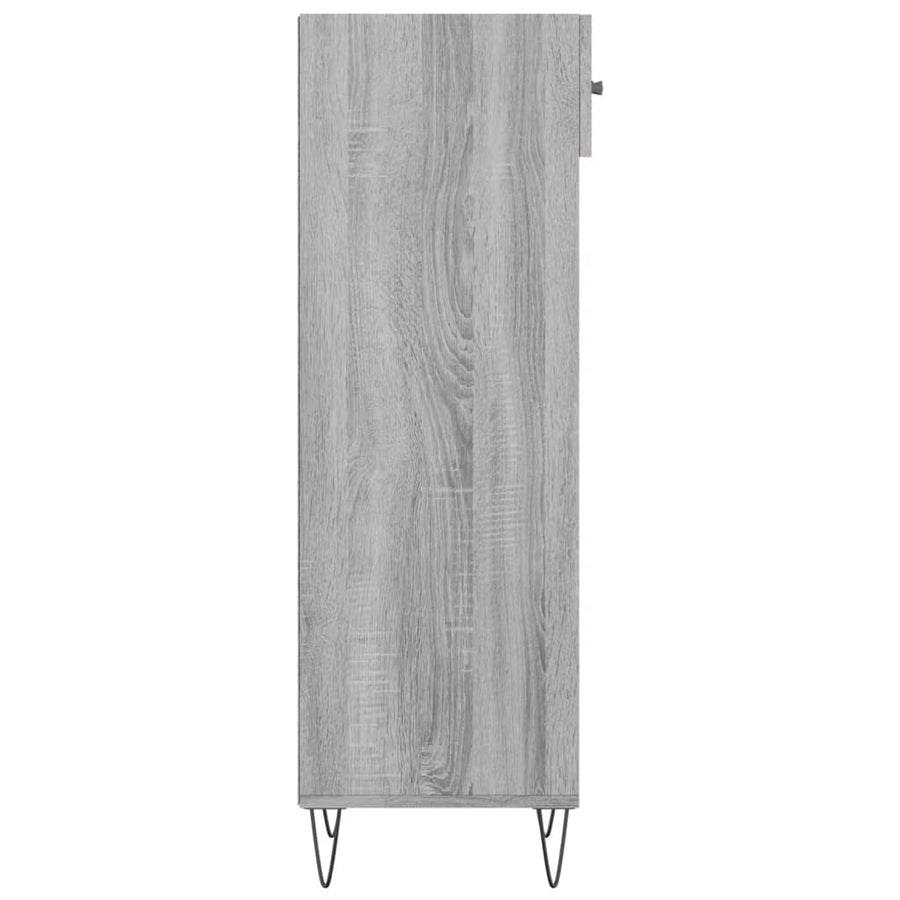 Schoenenkast 30X35X105 Cm Bewerkt Hout Grijs Sonoma Eikenkleur