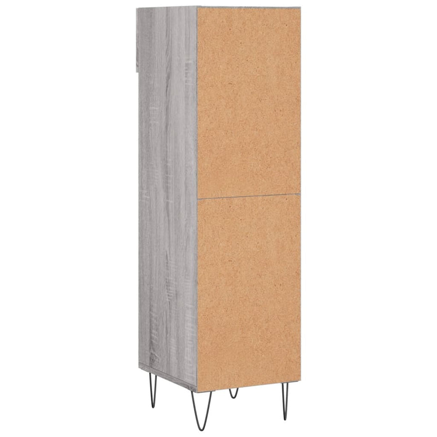Schoenenkast 30X35X105 Cm Bewerkt Hout Grijs Sonoma Eikenkleur