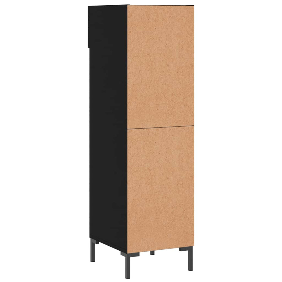 Schoenenkast 30X35X105 Cm Bewerkt Hout Zwart