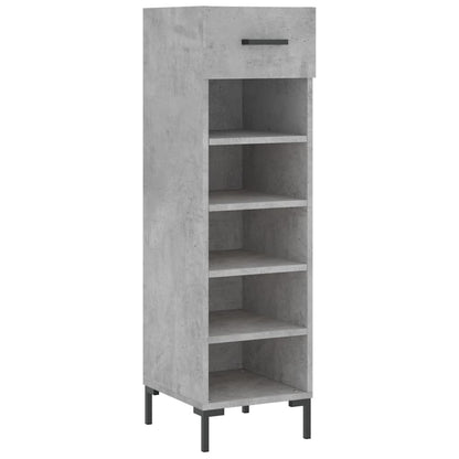 Schoenenkast 30X35X105 Cm Bewerkt Hout Betongrijs