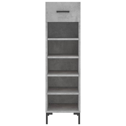 Schoenenkast 30X35X105 Cm Bewerkt Hout Betongrijs