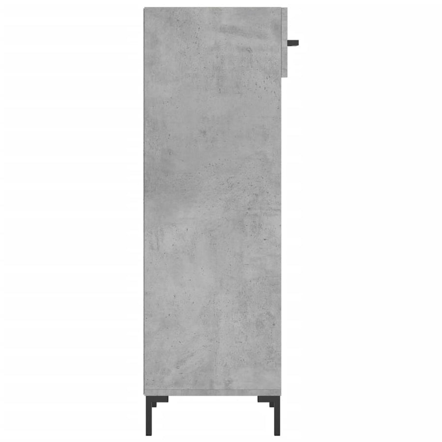 Schoenenkast 30X35X105 Cm Bewerkt Hout Betongrijs