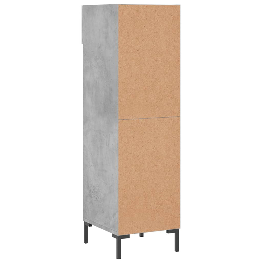 Schoenenkast 30X35X105 Cm Bewerkt Hout Betongrijs