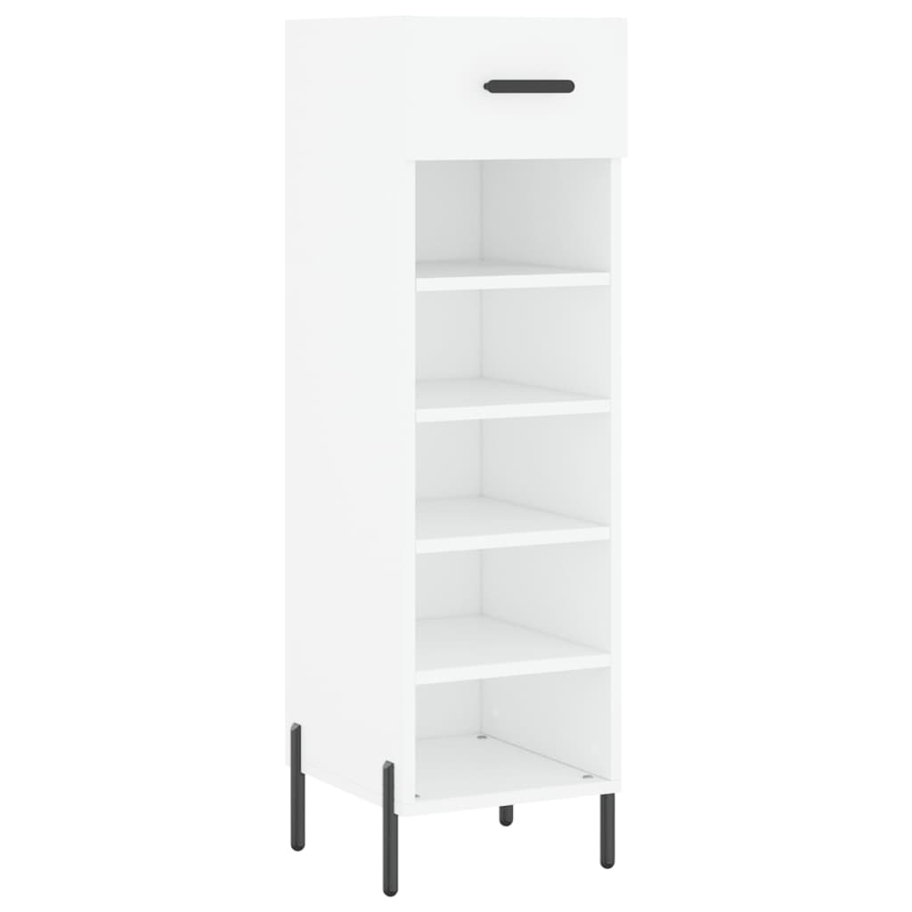 Schoenenkast 30X35X105 Cm Bewerkt Hout Wit