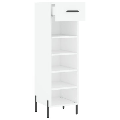 Schoenenkast 30X35X105 Cm Bewerkt Hout Wit