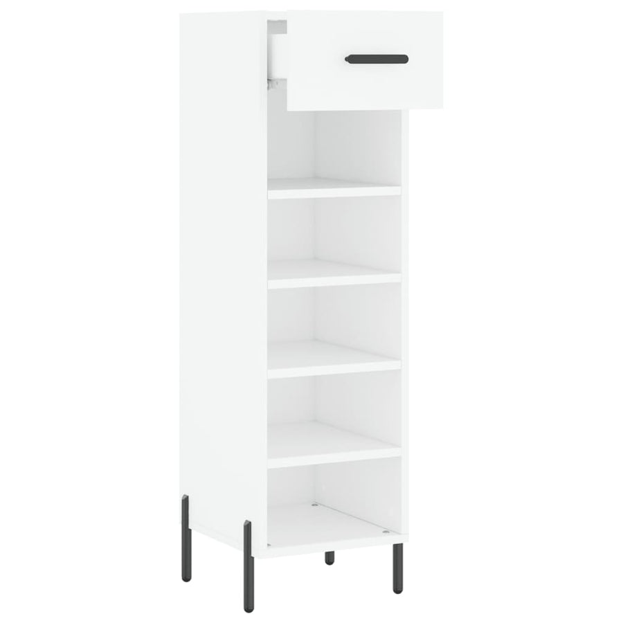 Schoenenkast 30X35X105 Cm Bewerkt Hout Wit