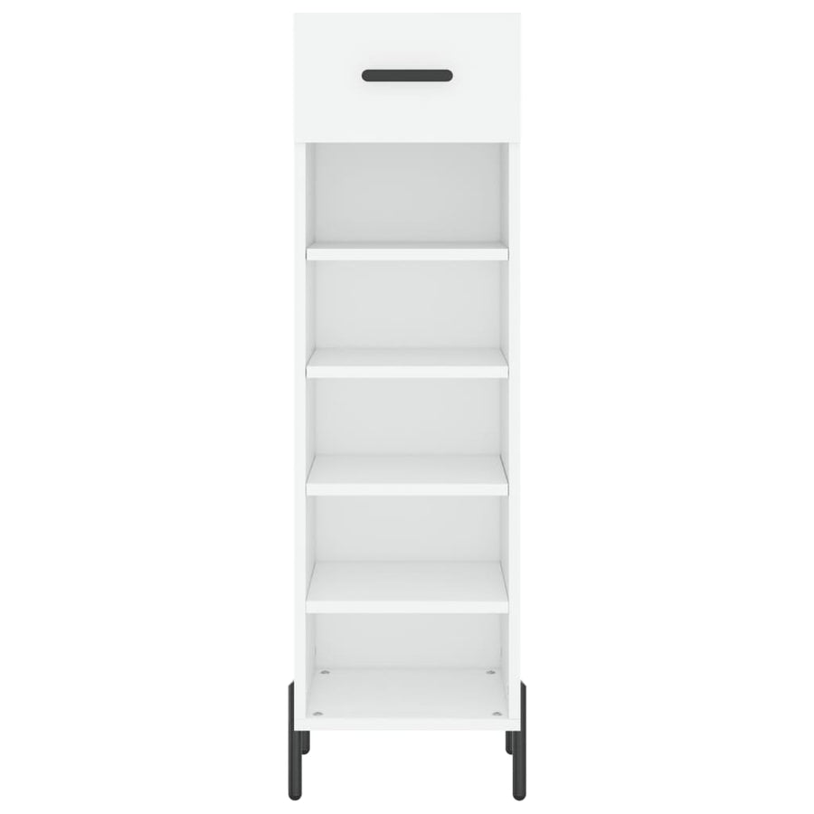 Schoenenkast 30X35X105 Cm Bewerkt Hout Wit