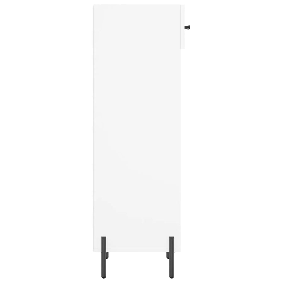 Schoenenkast 30X35X105 Cm Bewerkt Hout Wit
