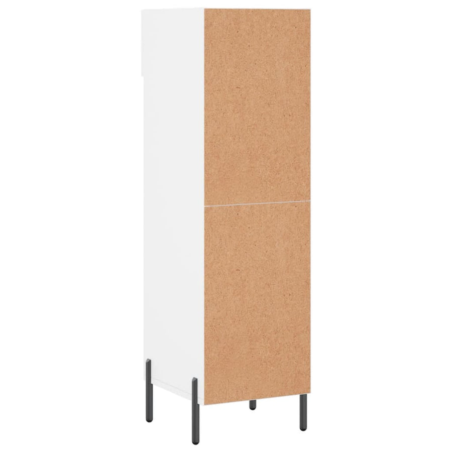 Schoenenkast 30X35X105 Cm Bewerkt Hout Wit