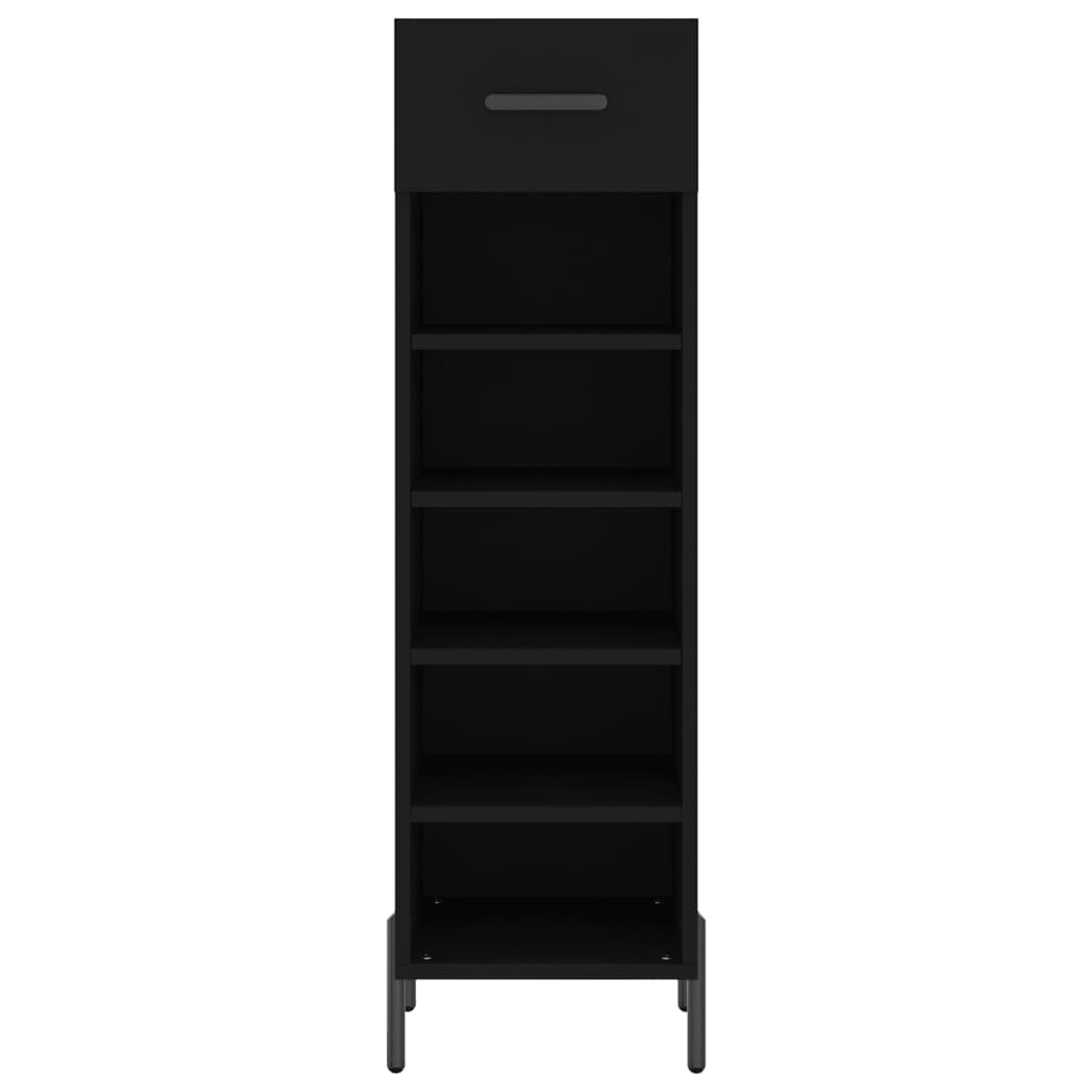 Schoenenkast 30X35X105 Cm Bewerkt Hout Zwart