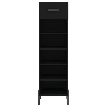 Schoenenkast 30X35X105 Cm Bewerkt Hout Zwart