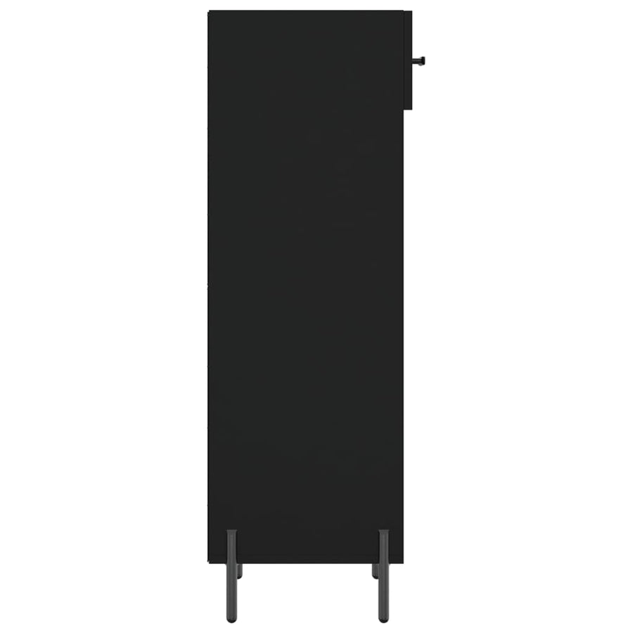 Schoenenkast 30X35X105 Cm Bewerkt Hout Zwart