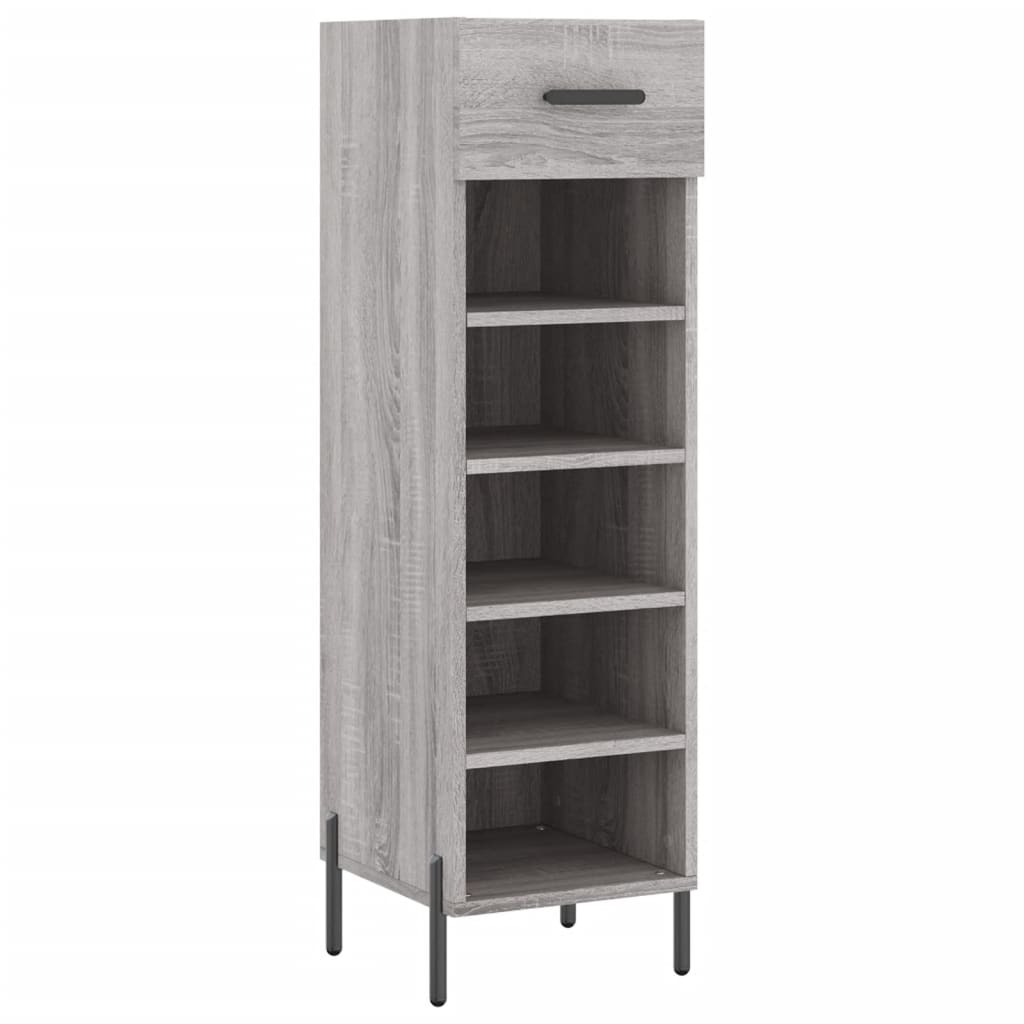 Schoenenkast 30X35X105 Cm Bewerkt Hout Grijs Sonoma Eikenkleur