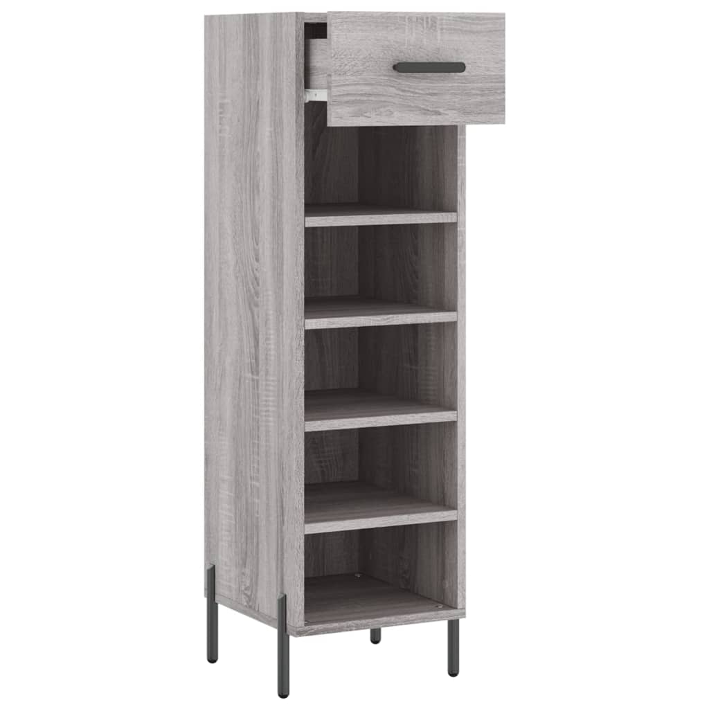 Schoenenkast 30X35X105 Cm Bewerkt Hout Grijs Sonoma Eikenkleur