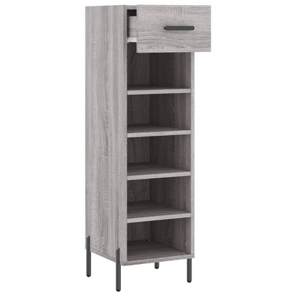 Schoenenkast 30X35X105 Cm Bewerkt Hout Grijs Sonoma Eikenkleur