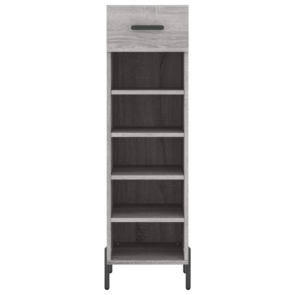 Schoenenkast 30X35X105 Cm Bewerkt Hout Grijs Sonoma Eikenkleur