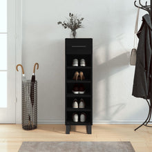Schoenenkast 30X35X105 Cm Bewerkt Hout Zwart