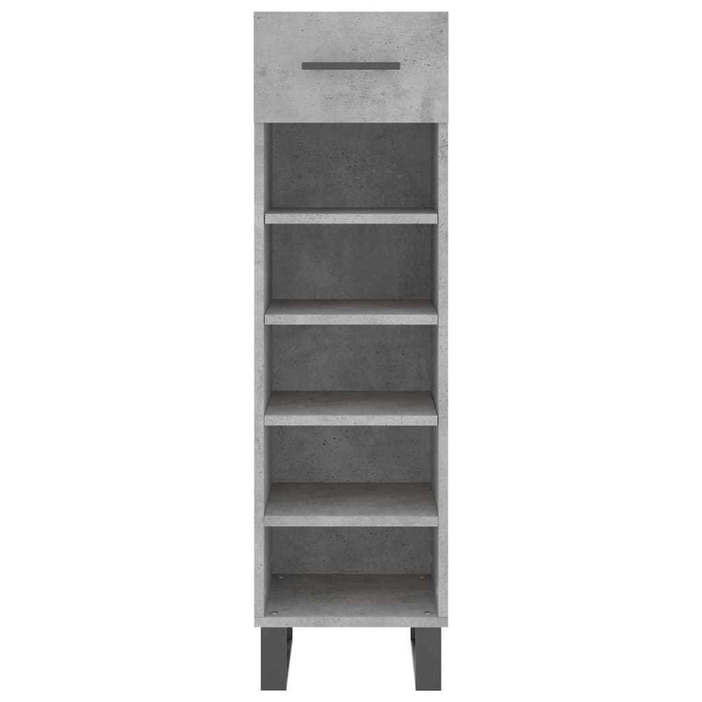Schoenenkast 30X35X105 Cm Bewerkt Hout Betongrijs