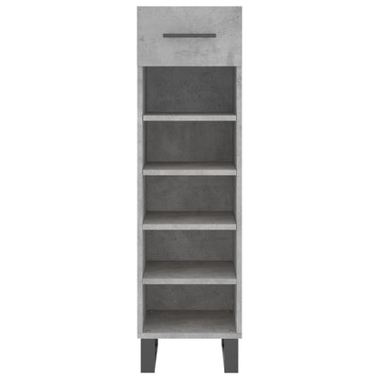 Schoenenkast 30X35X105 Cm Bewerkt Hout Betongrijs
