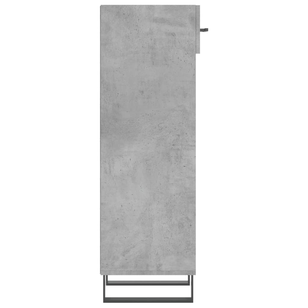Schoenenkast 30X35X105 Cm Bewerkt Hout Betongrijs