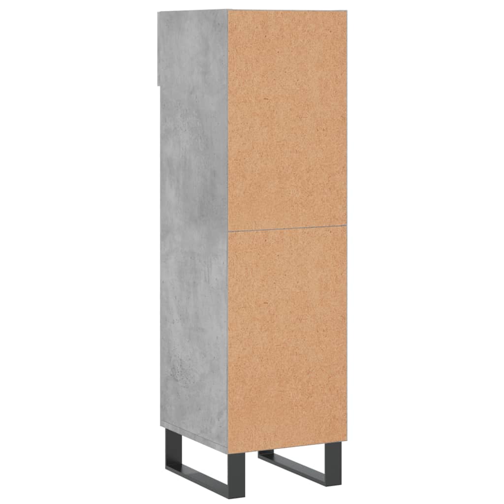Schoenenkast 30X35X105 Cm Bewerkt Hout Betongrijs