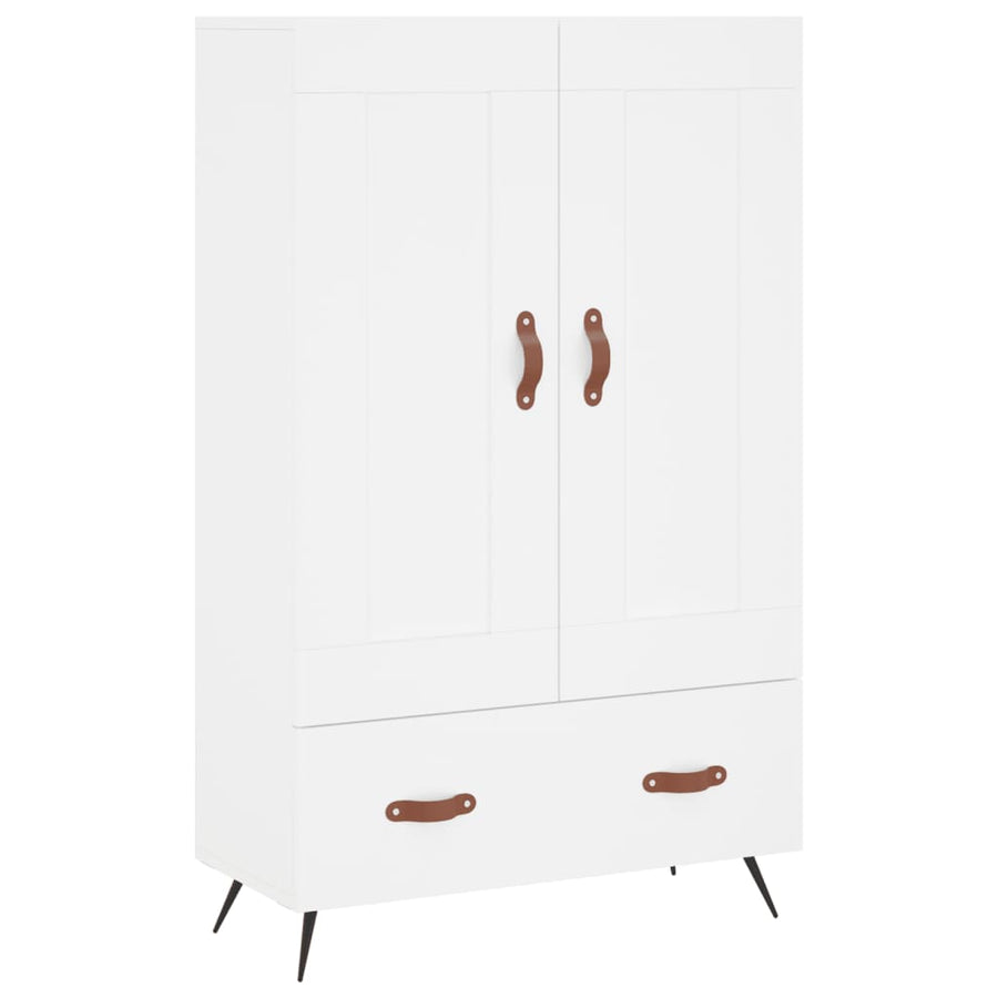 Hoge Kast 69,5X31X115 Cm Bewerkt Hout Wit